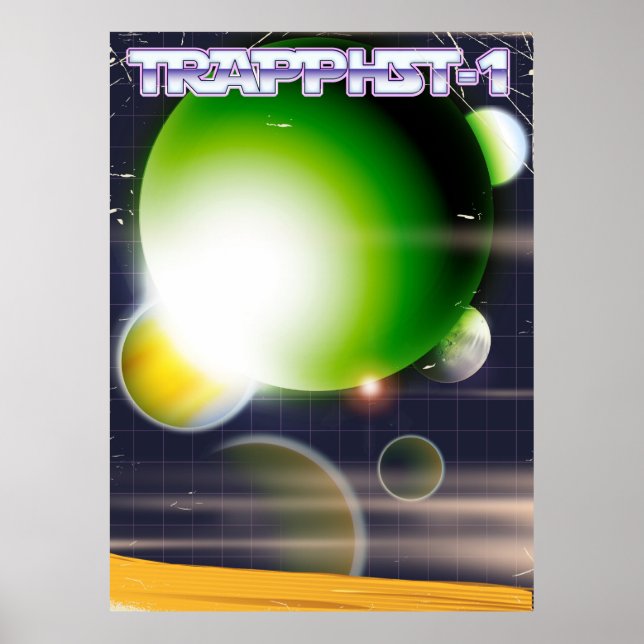 TRAPPIST-1 Science Fiction Poster. Poster (Vorne)