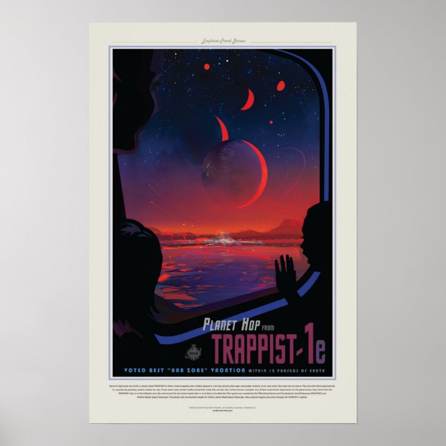 Trappist 1e, Reiseplakat Poster (Vorne)