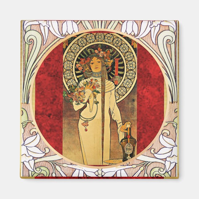 Trappistine von Alphonse Mucha Magnet (Vorne)