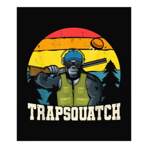 Trapsquatch Bigfoot Funny Clay Falle Shooting Men Fotodruck