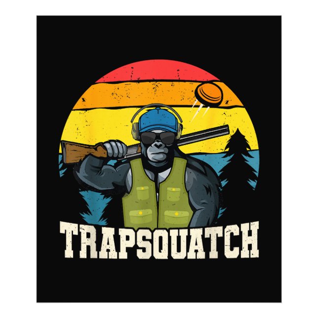 Trapsquatch Bigfoot Funny Clay Falle Shooting Men Fotodruck (Vorne)