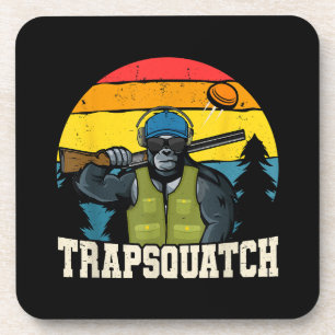 Trapsquatch Bigfoot Funny Clay Falle Shooting Men Getränkeuntersetzer