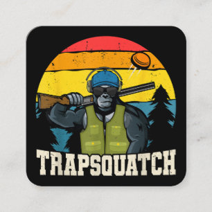 Trapsquatch Bigfoot Funny Clay Falle Shooting Men Quadratische Visitenkarte