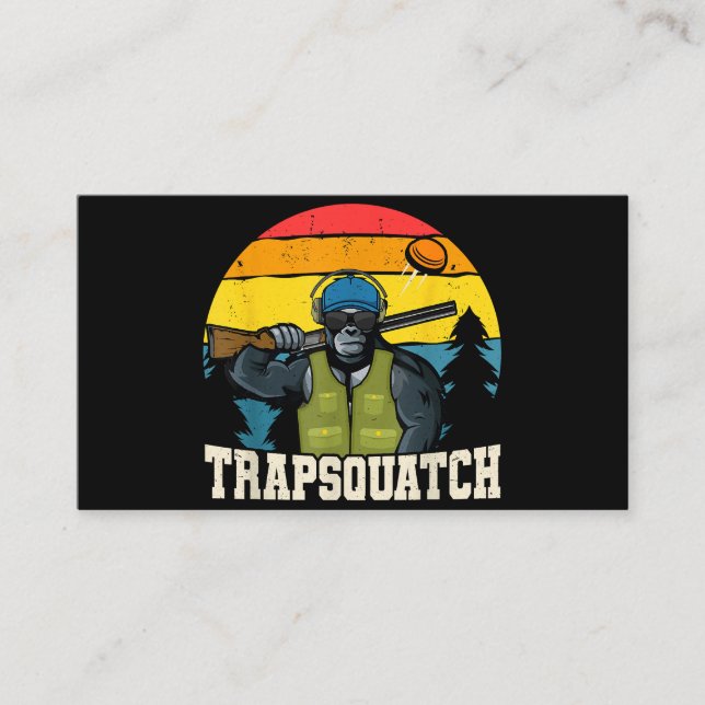 Trapsquatch Bigfoot Funny Clay Falle Shooting Men Visitenkarte (Vorderseite)