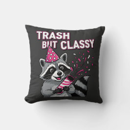 Trash But Classy – Party Raccoon Holiday Edition Kissen
