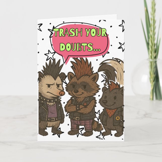 Trash Deine Motivierend Karte für Zweifel (Vorderseite)