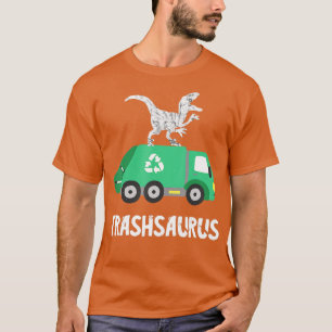 Trash Dinosaur Garbage Truck Dino Recycelte Trash  T-Shirt