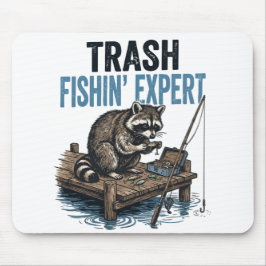 Trash Fishin' Expert Raccoon Mousepad
