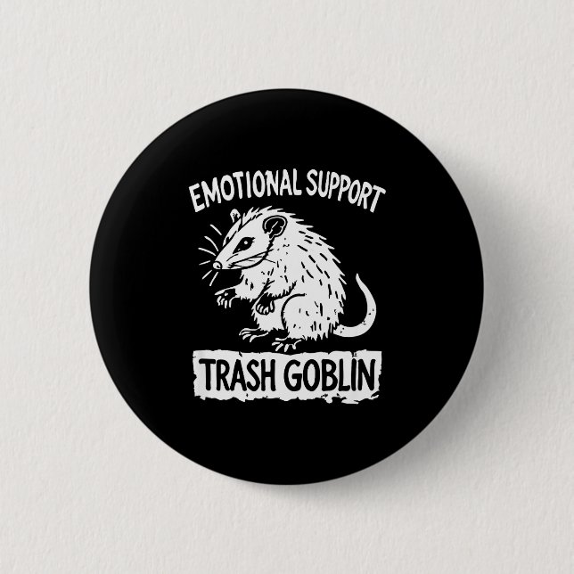 Trash Goblin Ssum Emotional Suprt Funny Meme  Button (Vorderseite)