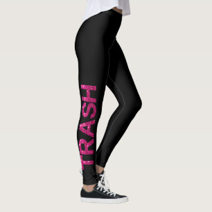 Trash Hot Pink Glitzer Leggings