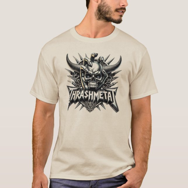 Trash Metal Outfit - lets Rock T-Shirt (Vorderseite)