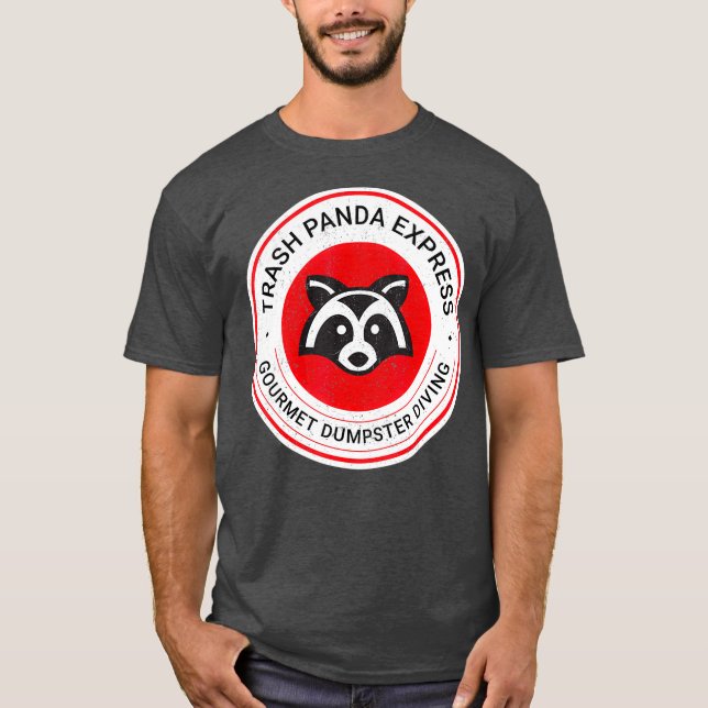 Trash Panda Express Gourmet Dumpster Diving T-Shirt (Vorderseite)