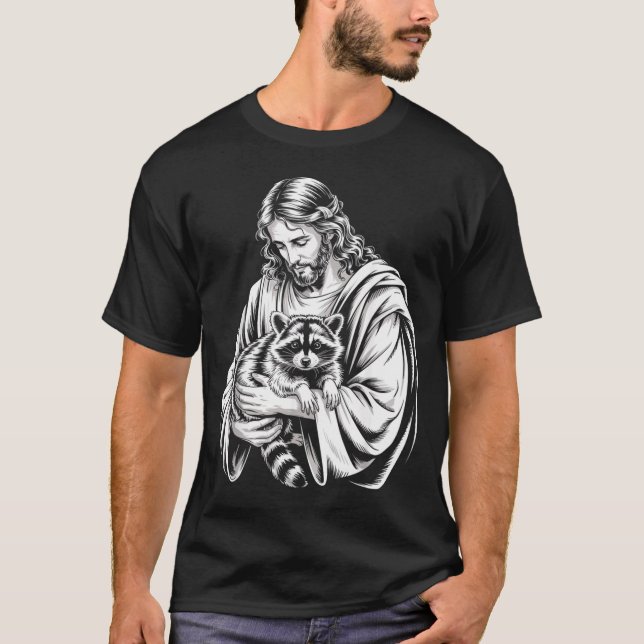 Trash Panda Jesus Raccoon Trashed Racoon Animal Ra T-Shirt (Vorderseite)