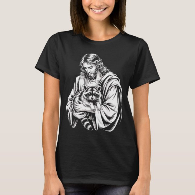 Trash Panda Jesus Raccoon Trashed Racoon Animal Ra T-Shirt (Vorderseite)