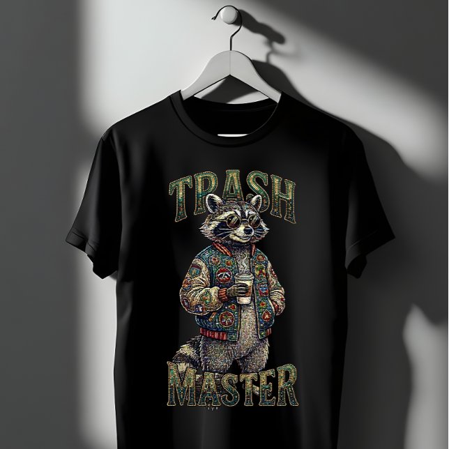 Trash Panda Raccoon Coffee Mosaic Art T-Shirt (Von Creator hochgeladen)