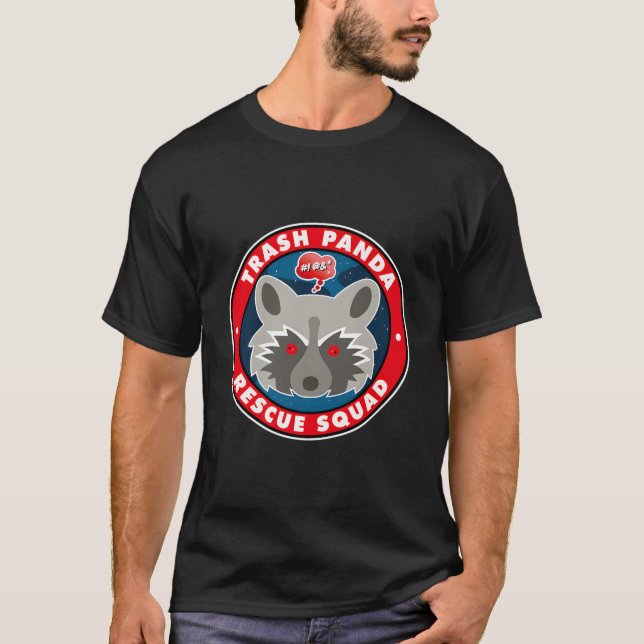 Trash Panda Raccoon Rescue Squad T-Shirt (Vorderseite)