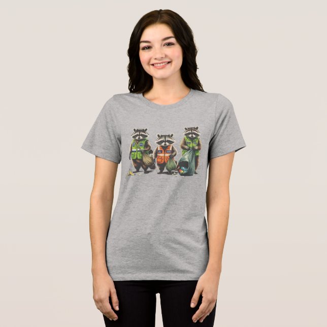 Trash Pandas: 3 Pendejos Tri-Blend Shirt (Vorderseite voll)