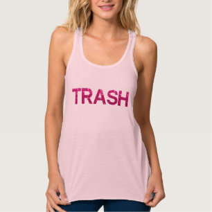 Trash Pink Glitzer Tank Top