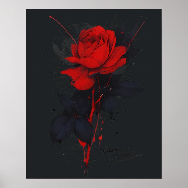 Trash Polka Rose Poster (Vorne)