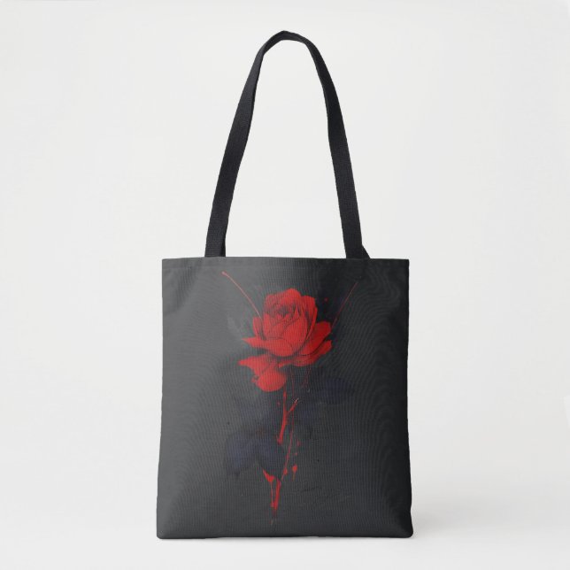 Trash Polka Rose-Tasche (Vorderseite)