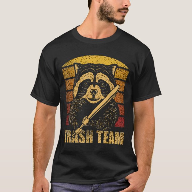 Trash Team Pandas Raccoon Animal Garbage Gang T-Shirt (Vorderseite)