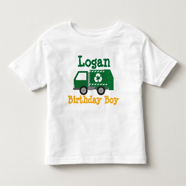 Trash Truck Birthday Kleinkind T-shirt (Vorderseite)