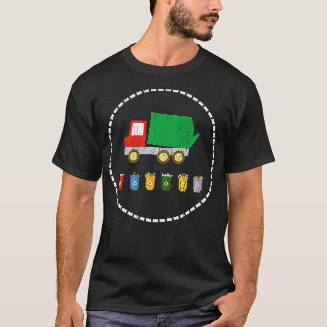 Trash Truck Recycling T-Shirt (Vorderseite)