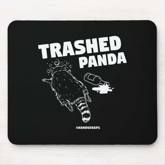 Trashed Panda Drunken Raccoon Funny Meme  Mousepad (Vorne)