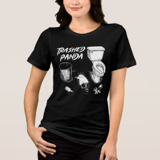 Trashed Panda Funny Drunk Racoon Tri-Blend Shirt