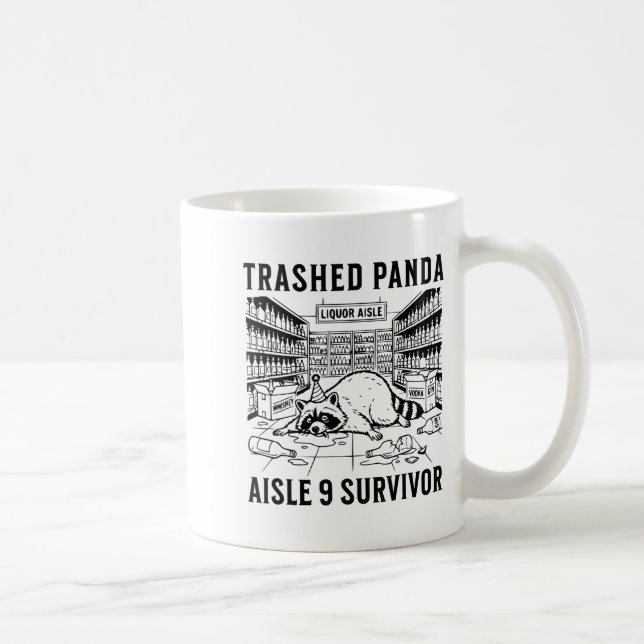 Trashed Panda Liquore Funny Hangover Crazy Drunk R Kaffeetasse (Rechts)
