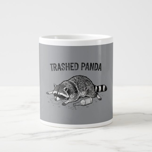 Trashed Panda Mug Jumbo-Tasse (Vorderseite)