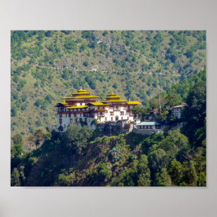 Trashigang Dzong - Ostbhutan Poster