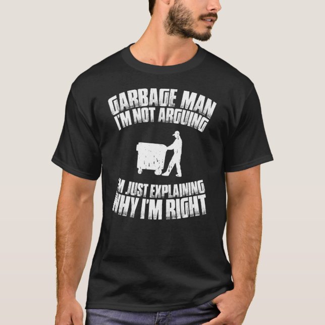 Trashman, ich streite nicht über den Müllmann T-Shirt (Vorderseite)