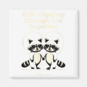 Trashpandas-Paare passend zum Valentinstag Jubiläu Magnet