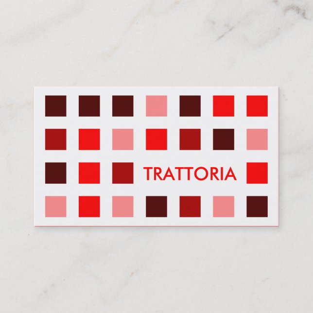 TRATTORIA (Mod-Quadrate) Visitenkarte (Vorderseite)