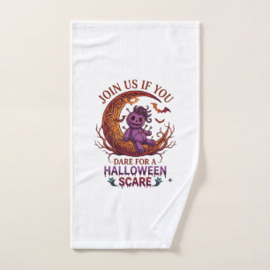 Trau dich Halloween Angst Lila Voodoo-Puppe Cresce Handtuch