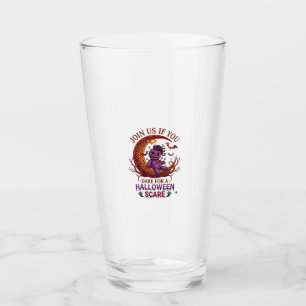Trau Halloween Schreck Lila Voodoo-Puppe Halbmond Glas