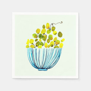 Trauben Aquarellfrucht Serviette