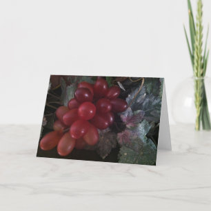 Trauben auf Blätter Gruß-Karte Karte