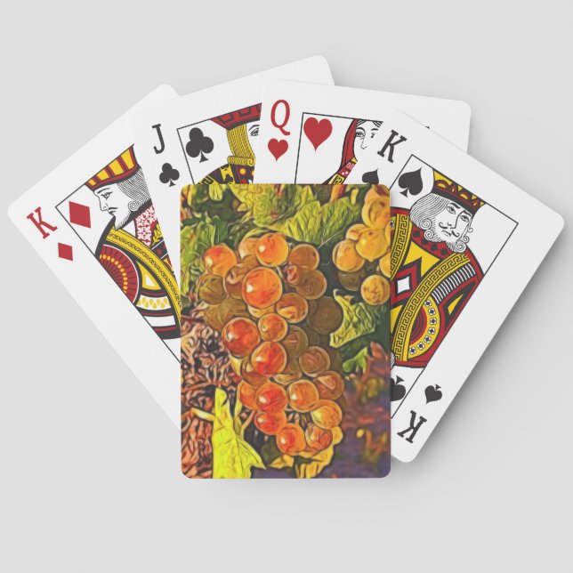 Trauben auf der Rebe Spielkarten (Rückseite)