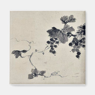 Trauben auf einer Rebe Ukiyo-e. Magnet