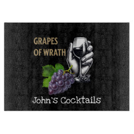 Trauben aus Zorn. Literarisches Thema. Bearbeitbar Schneidebrett