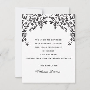 Trauben Beileid Mitteilungskarten