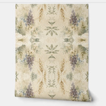 Trauben Blumenmuster Tapete - Vintage Botanisches 