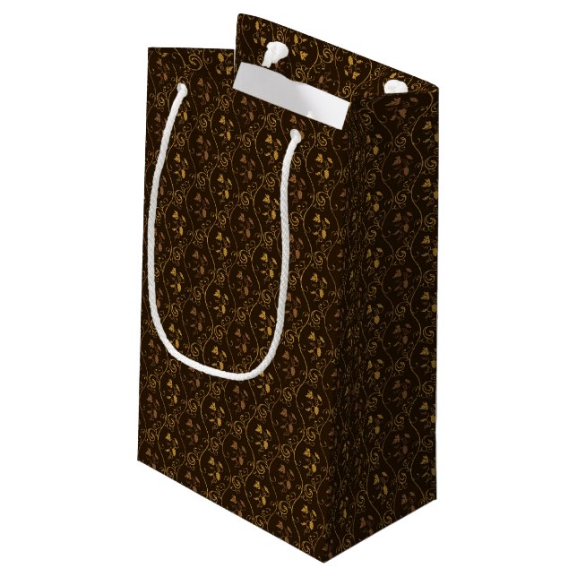 Trauben décor kleine geschenktüte (Rückseite Schrägansicht)