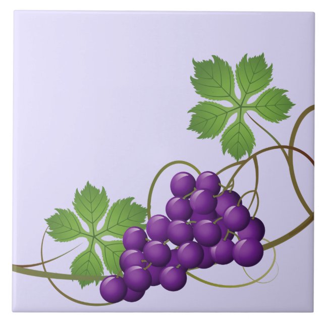 Trauben Druckfolie Fliese (Vorderseite)