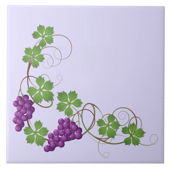 Trauben Druckfolie Fliese (Vorderseite)
