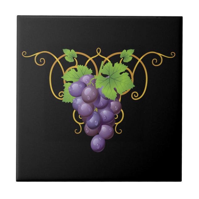 Trauben Druckfolie Fliese (Vorderseite)