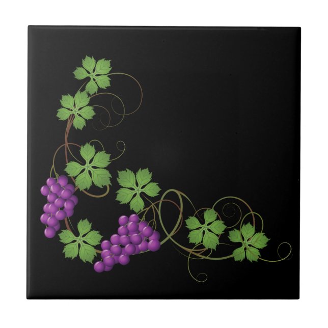 Trauben Druckfolie Fliese (Vorderseite)