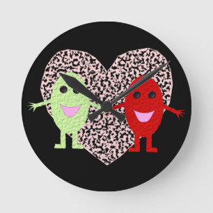 Trauben in der Liebe Wanduhr
